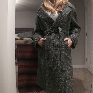 Men's Vintage Virgin Wool Long Pea Coat